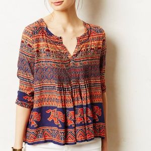 Anthro Vanessa Virginia Mahdia Peasant Top